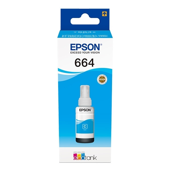 Epson 664 (T6642) botella de tinta cian (original) C13T664240 903627 - 1