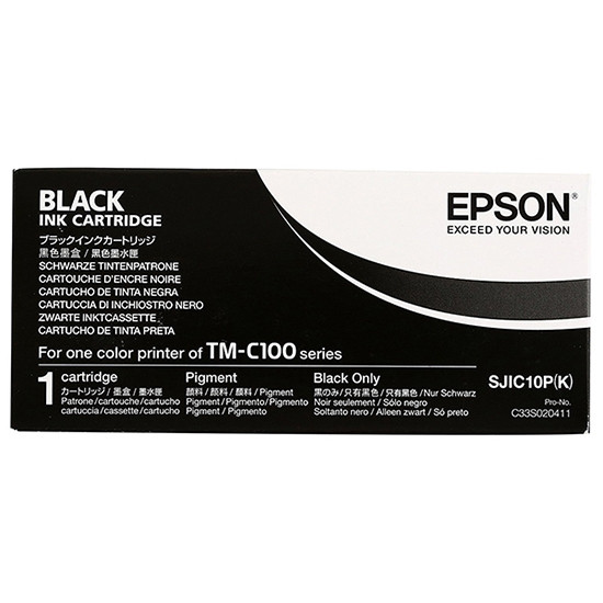 Epson S020411 SJIC10P (K) cartucho de tinta negro (original) C33S020411 026980 - 1
