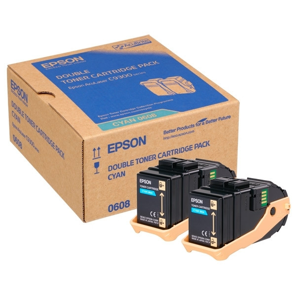 Epson S050608 Pack doble toner cian (original) C13S050608 028302 - 1