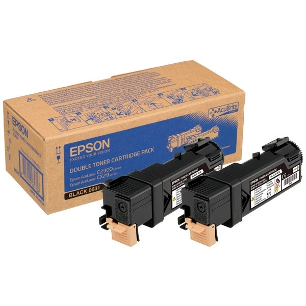 Epson S050631 pack 2x toner negro (original) C13S050631 028282 - 1