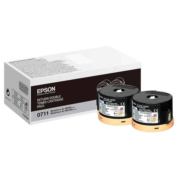 Epson S050711 pack 2x toner negro (original) C13S050711 052034 - 1