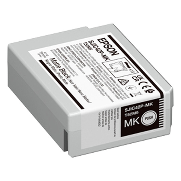 Epson SJIC42P-MK cartucho de tinta negro mate (original) C13T52M540 084336 - 1