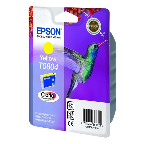 Epson T0804 cartucho de tinta amarillo (original) C13T08044011 023085 - 1