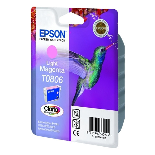 Epson T0806 cartucho magenta claro (original) C13T08064011 023095 - 1