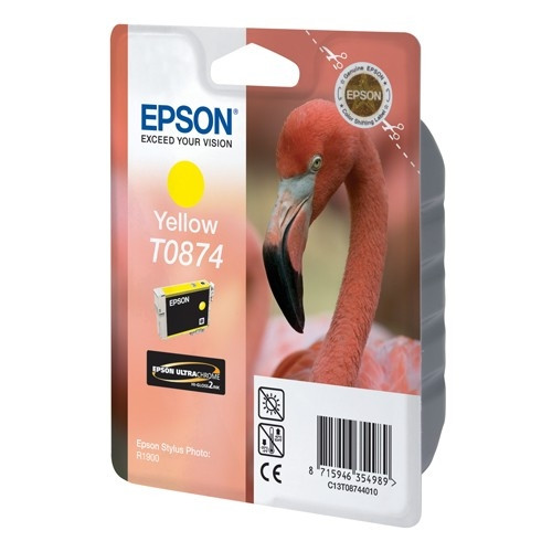 Epson T0874 cartucho de tinta amarillo (original) C13T08744010 023308 - 1