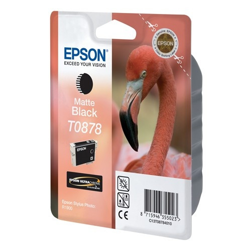 Epson T0878 cartucho de tinta negro mate (original) C13T08784010 023312 - 1