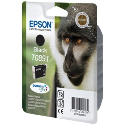 Epson T0891 cartucho de tinta negro (original) C13T08914011 023316 - 1