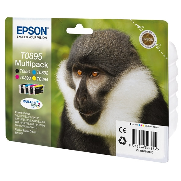 Epson T0895 multipack 4 cartuchos (originales) C13T08954010 C13T08954020 023352 - 1