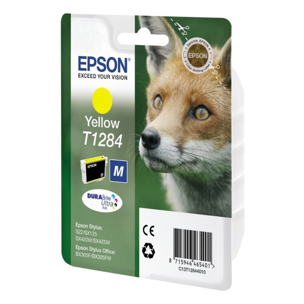 Epson T1284 cartucho de tinta amarillo (original) C13T12844011 C13T12844012 026281 - 1