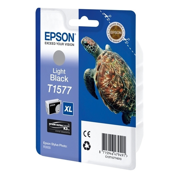 Epson T1577 cartucho negro claro (original) C13T15774010 026366 - 1