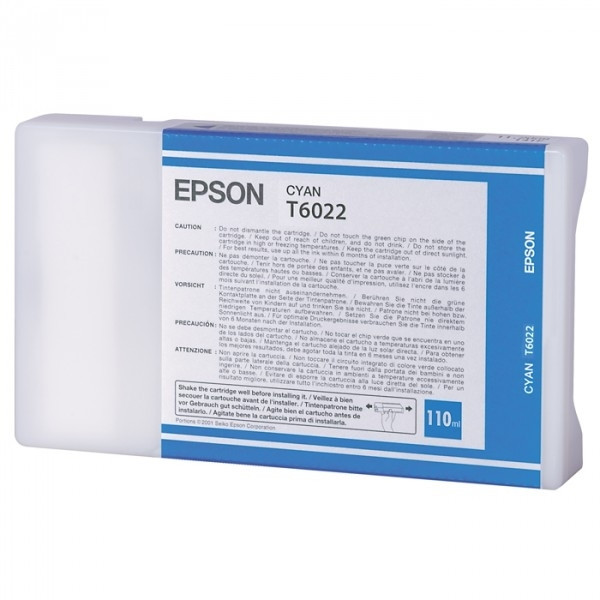 Epson T6022 cartucho de tinta cian (original) C13T602200 904665 - 1