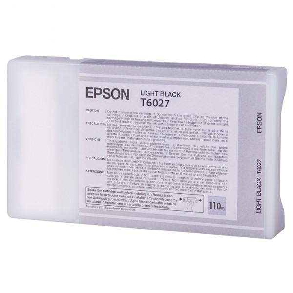 Epson T6027 cartucho negro claro (original) C13T602700 026030 - 1