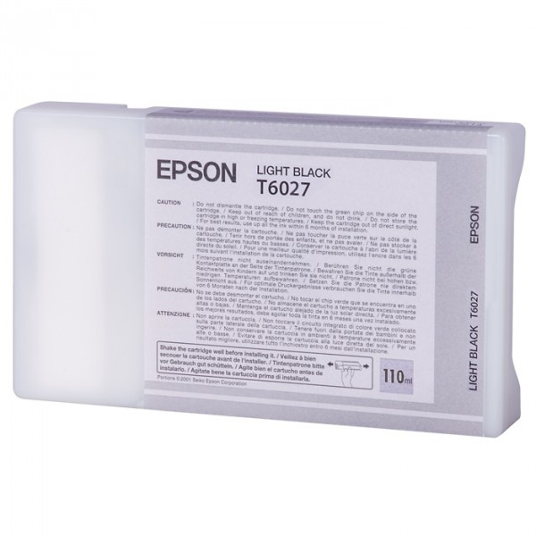 Epson T6027 cartucho negro claro (original) C13T602700 905250 - 1