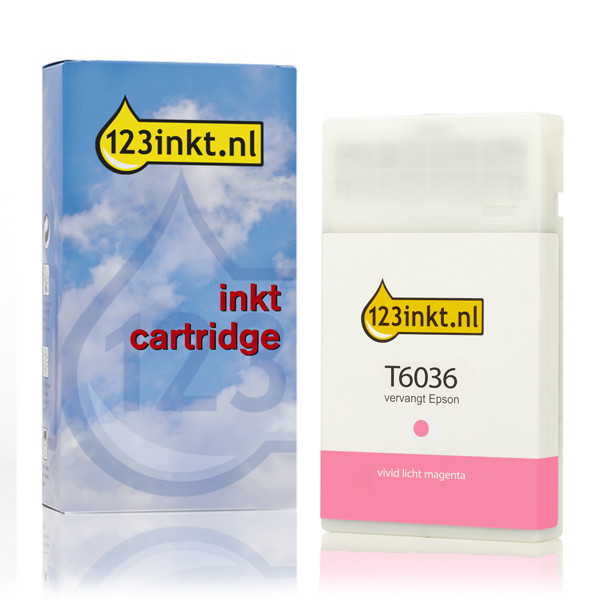 Epson T6036 cartucho de tinta magenta vivo claro XL (marca 123tinta) C13T603600C 026045 - 1