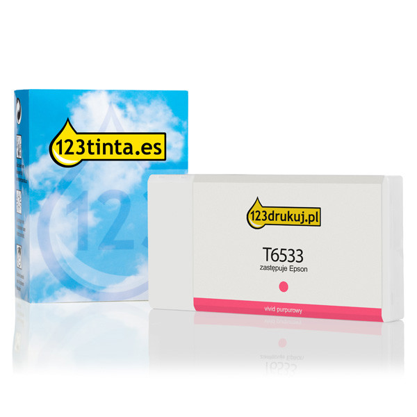 Epson T6533 cartucho de tinta magenta (marca 123tinta) C13T653300C 026321 - 1