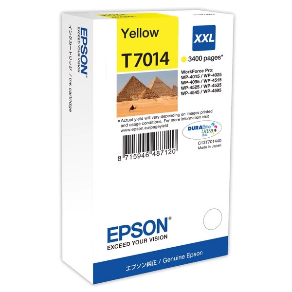 Epson T7014 cartucho de tinta amarillo XXL (original) C13T70144010 026409 - 1