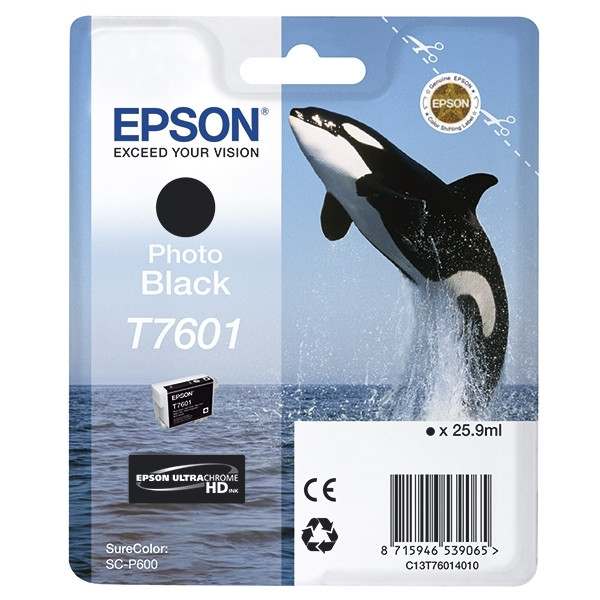 Epson T7601 cartucho negro foto (original) C13T76014010 026722 - 1