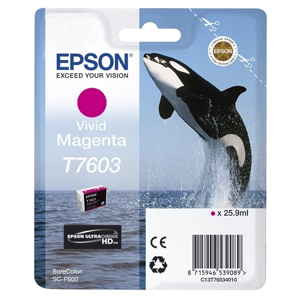 Epson T7603 cartucho magenta (original) C13T76034010 026726 - 1