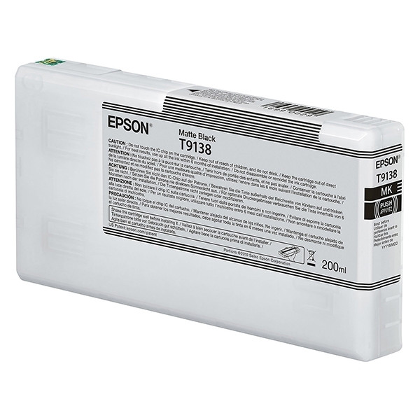 Epson T9138 cartucho de tinta negro mate (original) C13T913800 027000 - 1