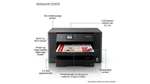 Epson Workforce WF-7310DTW Impresora de inyección de tinta A3+ con wifi C11CH70402 831813 - 7