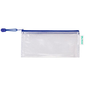 Estuche de plástico multiusos con cremallera 250x115mm (azul) 509041 425887 - 1