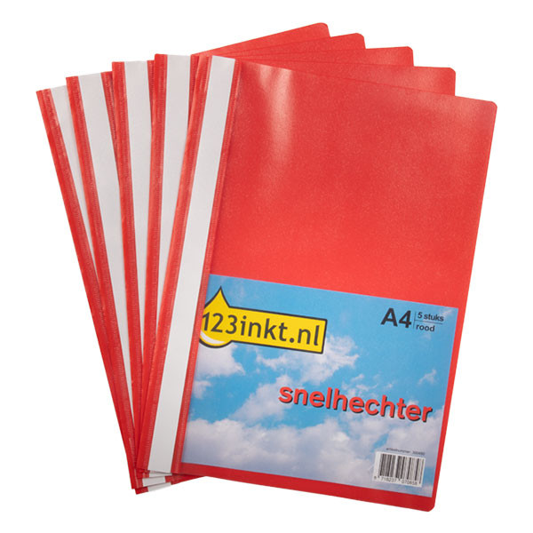 Fástener rojo 123tinta A4 (5 piezas) 28328C 41910025C K-22036C 300450 - 1