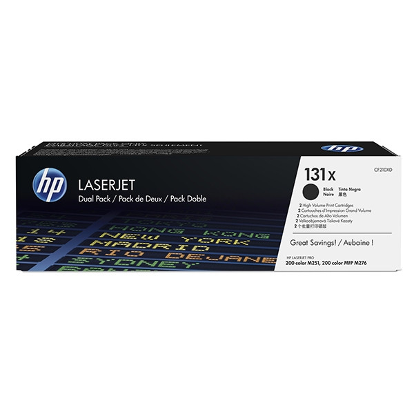 HP 131X (CF210XD) multipack 2 toner negros CF210XD 055074 - 1