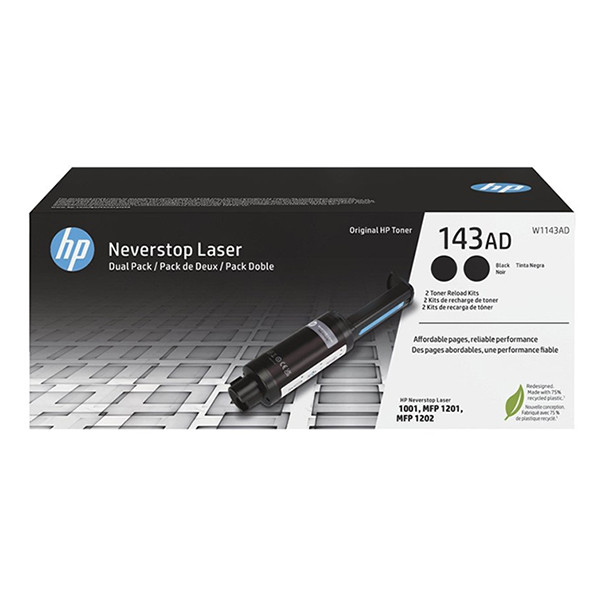 HP 143A (W1143AD) Pack doble toner negro (original) W1143AD 093242 - 1