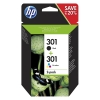 HP 301 (N9J72AE) multipack 2x cartucho negro + tricolor (original)