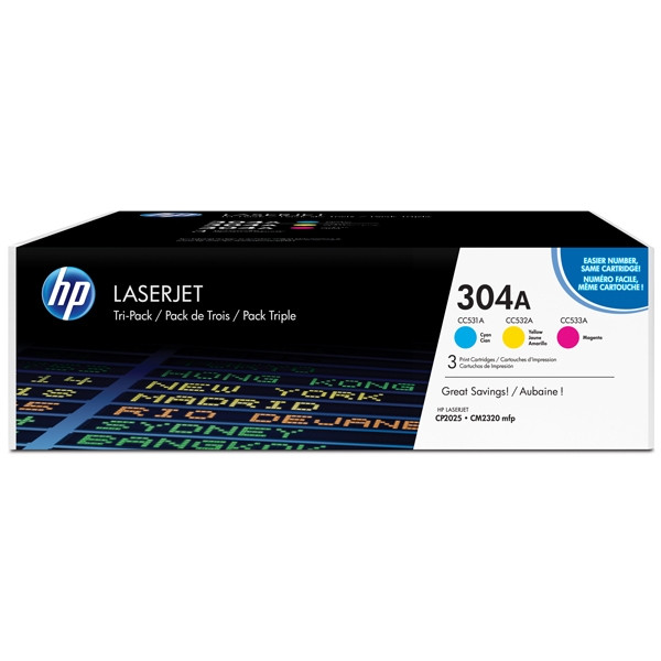 HP 304A (CF372AM) multipack cian/magenta/amarillo (original) CF372AM 054762 - 1