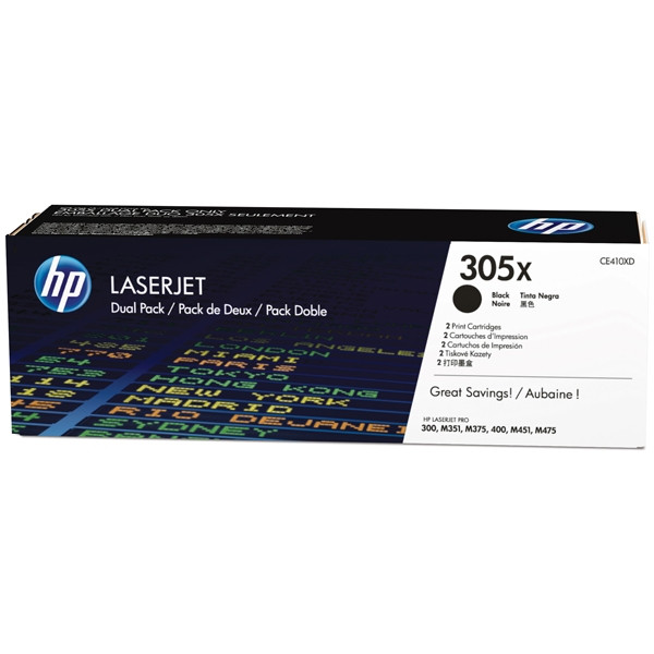 HP 305X (CE410XD) multipack 2x toner negro (original) CE410XD 054768 - 1