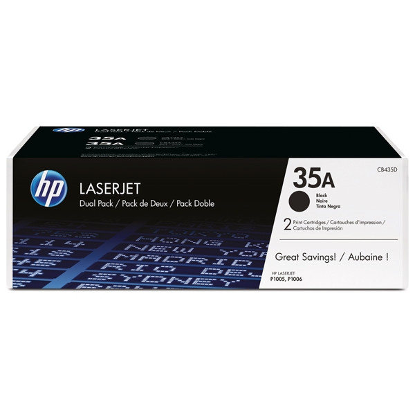 HP 35AD (CB435AD) multipack 2 toner negro (original) CB435AD 054090 - 1