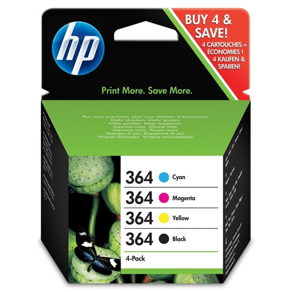 HP 364 (SD534EE) multipack negro/cian/magenta/amarillo (original) SD534EE 044154 - 1