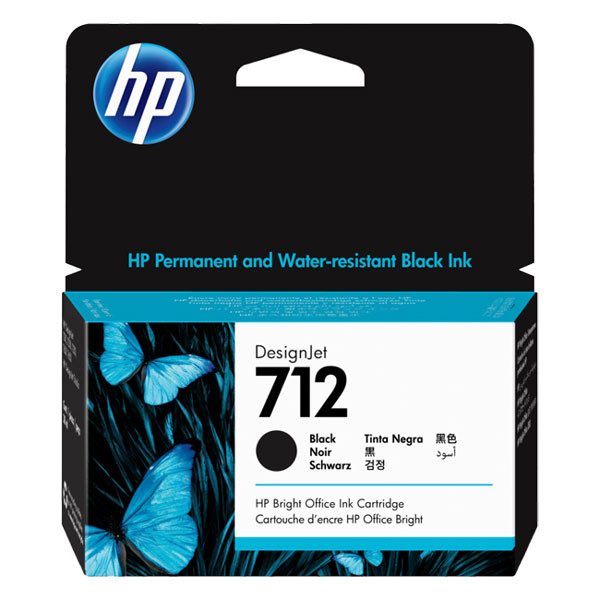 HP 712 (3ED70A) cartucho de tinta negro (original) 3ED70A 093106 - 1