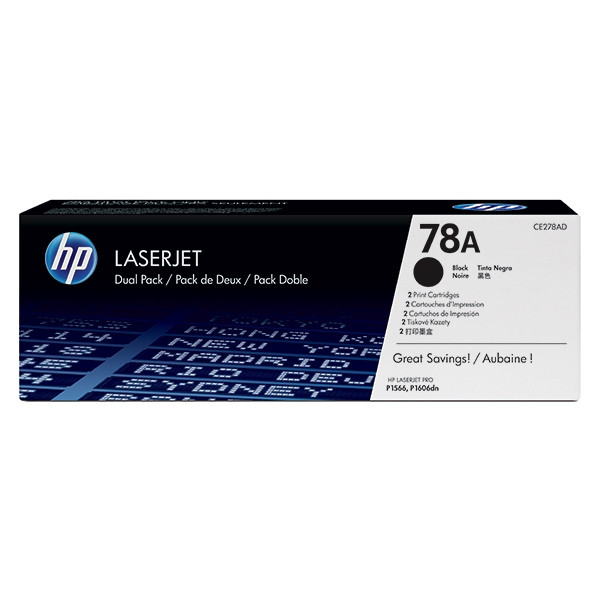 HP 78AD (CE278AD) toner negro pack doble (original) CE278AD 054104 - 1