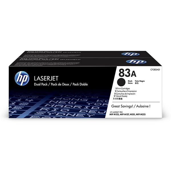 HP 83A (CF283AD) toner negro pack doble (original) CF283AD 055068 - 1