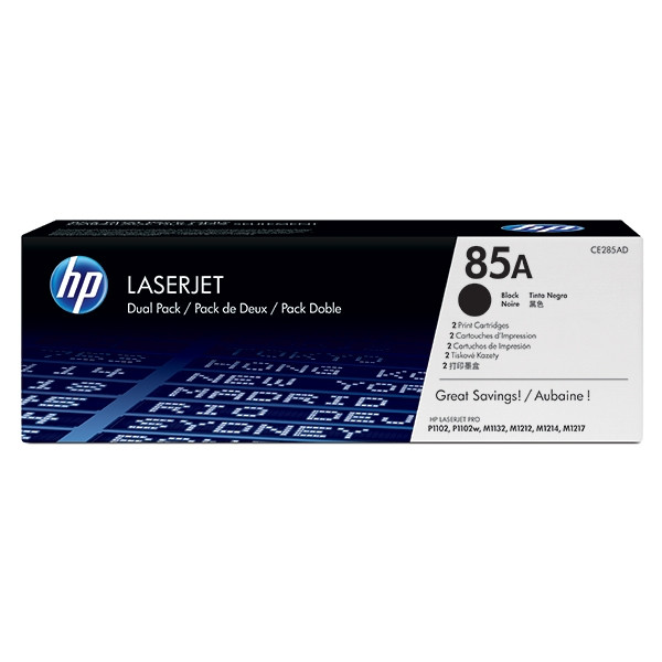 HP 85 (CE285AD) toner negro pack doble (original) CE285AD 054106 - 1