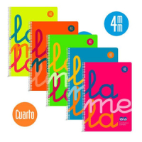 Lamela cuaderno espiral A5 cuadrícula 90gr 80h (colores surtidos) 7CTP004S 426033