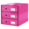 Leitz 6048 WOW cajonera rosa metalizado (3 cajones)