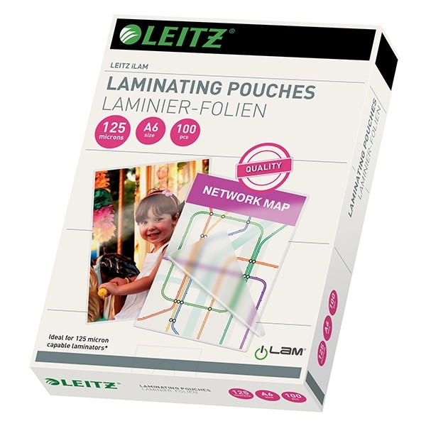Leitz iLAM bolsa para plastificar brillante 2x125 micras (100 piezas) 33806 211112 - 1