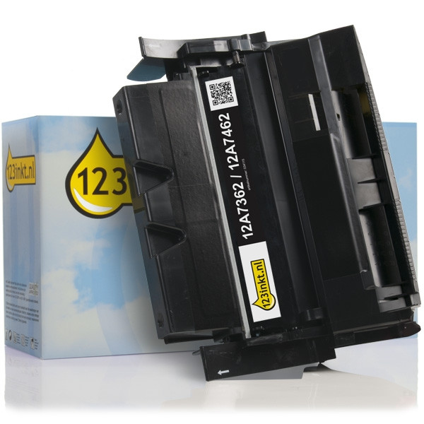 Lexmark 12A7362 / 12A7462 toner negro XL (marca 123tinta) 12A7462C 034115 - 1