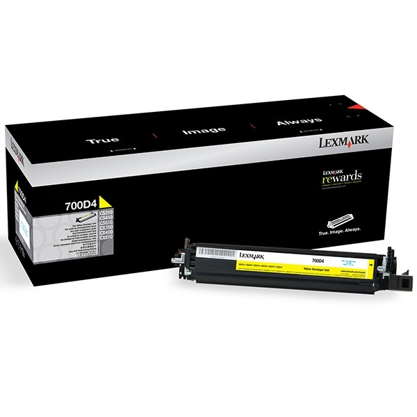 Lexmark 700D4 (70C0D40) revelador amarillo (original) 70C0D40 037268 - 1