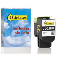 Lexmark 702HK (70C2HK0) toner negro XL (marca 123tinta) 70C2HK0C 037247