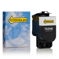 Lexmark 702K (70C20K0) toner negro (marca 123tinta) 70C20K0C 037239