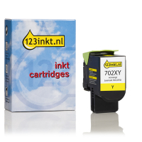 Lexmark 702XY (70C2XY0) toner amarillo XXL (marca 123tinta)