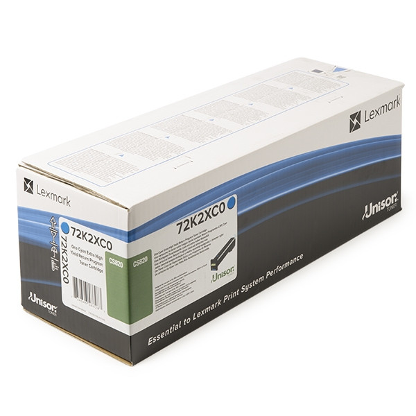 Lexmark 72K2XC0 toner cian XXL (original) 72K2XC0 037640 - 1