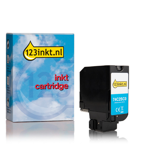 Lexmark 74C20C0 toner cian (marca 123tinta) 74C20C0C 037607 - 1