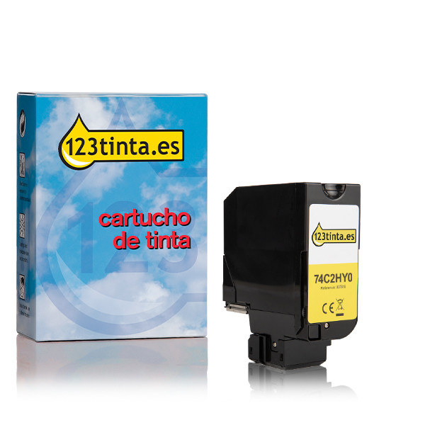 Lexmark 74C2HY0 toner amarillo XXL (marca 123tinta) 74C2HY0C 037671 - 1