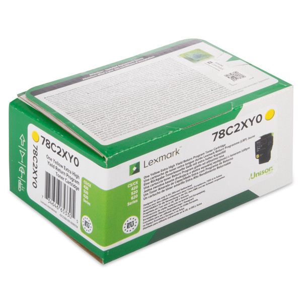 Lexmark 78C2XY0 toner amarillo XXL (original) 78C2XY0 037890 - 1