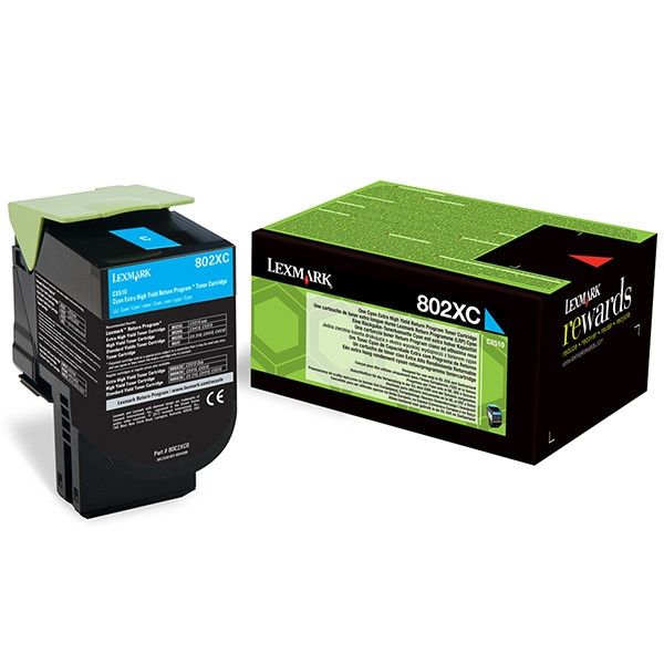 Lexmark 802XC (80C2XC0) toner cian XXL (original) 80C2XC0 037302 - 1